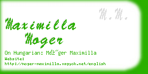maximilla moger business card